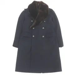 極美品□TAGLIATORE タリアトーレ C-PLMOB FUR COLL エコファー ダブルブレスト チェスターコート ネイビー 44 イタリア製 正規品 メンズのサムネイル