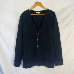 semantic design セマンティックデザイン カーディガン Vネック アクリル タカキュー シンプル メンズ ブラック L NA22のサムネイル