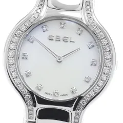 エベル EBEL E9003N1S ベルーガ 12Pダイヤ ダイヤモンドベゼル クォーツ レディース 美品 保証書付き_959582のサムネイル