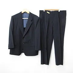 トラサルディ TRUSSARDI テーラーCashmere オーダースーツ セットアップ テーラージャケット シングル スラックス 背抜き 紺 ネイビーのサムネイル