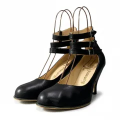 1f10 Vivienne Westwood ヴィヴィアンウエストウッド アンクルストラップ ヒールパンプス アニマルトゥ 英国製 サイズ6 ブラック レディース 女性靴u02tのサムネイル