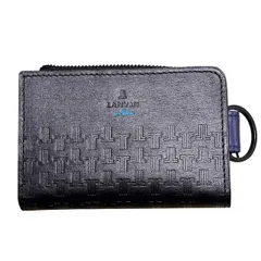 未使用品 ランバンオンブルー LANVIN en Bleu キーケース 小銭入れ カード入れ クリーニング済み 黒×ネイビー メンズのサムネイル