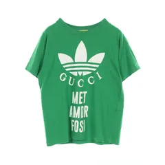 グッチ GUCCI カットソー GUCCI × adidas MET AMOR FOSI トレフォイル コットン Tシャツ メンズ Used Aのサムネイル