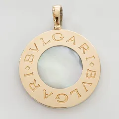 【中古】BVLGARI ブルガリ ブルガリ　オニキス　ホワイトシェル　ペンダントトップ   K18YG イエローゴールド 750のサムネイル