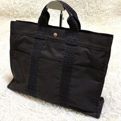 正規品 HERMES エルメス エールライン トートバッグ グレーMM カデナ