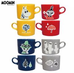 [4 개] 무민 스프 머그 Moomin Soup Mug 식세기 전자 레인지 사용 가능 포토프 그라놀라 요구르트 북유럽