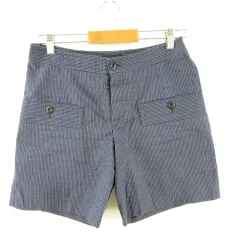 アーペーセー A.P.C. RUE DE FLEURUS PARIS ショートパンツ ストライプ 紺 黒 36 *A982のサムネイル