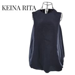 美品 KEINA RITA ケイナリタ パフスリーブ ブラウス グリーン 36