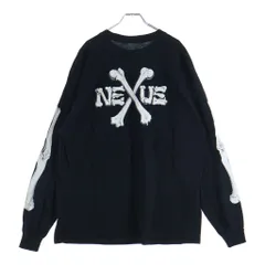 NEXUS7 (ネクサスセブン) Bones L/S Tee ボーンズ プリント クルーネック 長袖Tシャツ カットソー ブラック RRS-NSM-T0Bのサムネイル