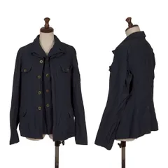 コムコム コムデギャルソンCOMME des GARCONS 製品染め折り返しレイヤードジャケット 紺Sのサムネイル