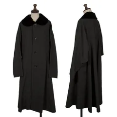 コムコム コムデギャルソンCOMME des GARCONS フラワージャガードベロアカラーコート 黒Sのサムネイル