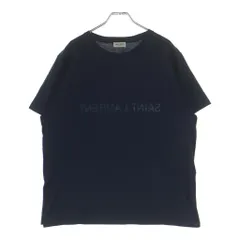 SAINT LAURENT PARIS (サンローランパリ) リバースロゴプリント クルーネック 半袖 Tシャツ カットソー ネイビー 663278のサムネイル