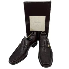 未使用品 Christian Dior クリスチャン ディオール ローファー ビジネスシューズ レザー ベルトストラップ 金具 箱付きのサムネイル