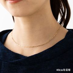 K18 ペーパークリップ ネックレス 幅2mm 1.2g 50cm 新品 - メルカリ