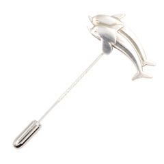 美品 GEORG JENSEN ジョージジェンセン ブローチ ドルフィン イルカ