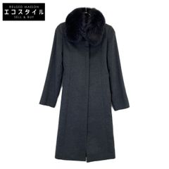 BARNEYS NEWYORK カナダ製 カシミヤ100% ロングコート 黒 - メルカリ