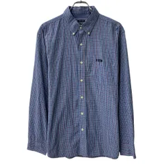 CHAPS 長袖 チェックシャツ XL ブルー マルチカラー チャップス ボタンダウン チェック柄 胸ポケット 長袖シャツ 春物 a806-5743のサムネイル