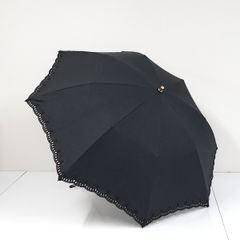 極美品！CELINE セリーヌ 折りたたみ傘 日傘 トリオンフ ロゴ金具 黒