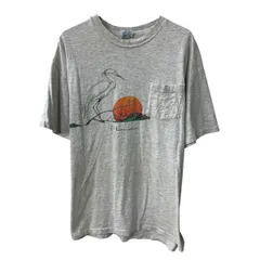 90s USA製 Hanes 半袖 プリントTシャツ XL ライトグレー ヘインズ プルオーバー 90年代 鳥 胸ポケット カットソー 夏物 a806-5756のサムネイル