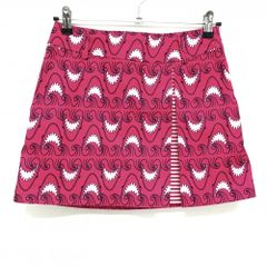 [Excellent Condition] Callaway Skirt, Pink x Navy, Shark Print, Partial Stripe, Shark Pattern, Inner Shorts, Women's Golf Wear