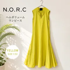 N.O.R.C ヘムボリュームワンピース S イエロー キーネック フレア ロングワンピース ナイロン ノースリーブ 春夏 N.O.R.C ヘムボリュームワンピース イエロー Sサイズ キーネック フレア ロングワンピース ナイロン 軽量 ノースリーブのサムネイル