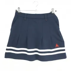 【美品】ルコックゴルフ スカート ネイビー×白 ストレッチ ロゴ刺しゅう レディース 9 ゴルフウェア le coq sportifのサムネイル