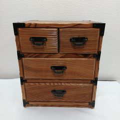暮らしの焼杉 小引き出し ミニチェスト 卓上箪笥 昭和レトロ