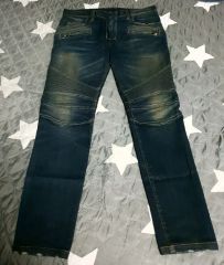 名作定番】BALMAIN バルマン バイカーデニム ストレッチ 29インチ 