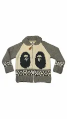 NIGO(ニゴー)時代 A BATHING APE(アベイシングエイプ) ウール カウチン ニット ジップアップ ジャケットのサムネイル