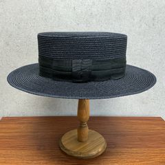 Max Mara マックスマーラ ストローハット ブラック - メルカリ