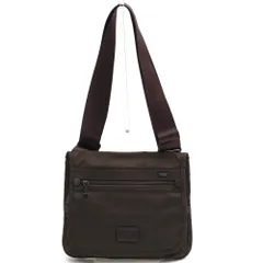 トゥミ／TUMI バッグ ショルダーバッグ 鞄 メンズ 男性 男性用ナイロン レザー 革 本革 ダークブラウン 茶 ブラウン  2210BH Alpha Ballistic Travel Small Flap Crossbody クロスボディ ボディバッグのサムネイル