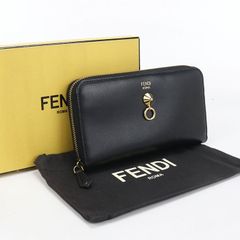 FENDI フェンディ カーリト ラウンドファスナー 長財布 ブラック S49