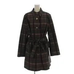 ランバン LANVIN ステンカラーコート 40 紫 パープル チェック柄 長袖 /LPのサムネイル