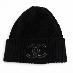 美品▼CHANEL シャネル カシミヤ ココマーク 帽子 ニットキャップ ブラック イタリア製 正規品 レディース メンズ ユニセックス 箱付きのサムネイル