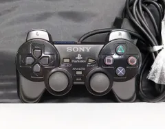 T【HY】【ジャンク品】SONY PS2 純正 有線コントローラー DUALSHOCK2 SCPH-10010 ブラック アナログ入力 振動機能搭載[ゆうパケット発送、送料無料]HY004