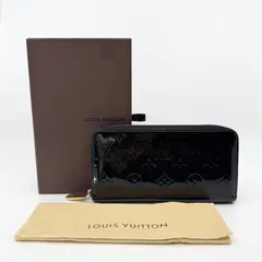 LOUIS VUITTON ルイヴィトン ジッピーウォレット モノグラム・ヴェルニ ノワール M90075 ブラック 長財布 「10₋8  35EL」