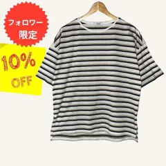 06046　AIGLE　エーグル　ボーダー柄半袖Tシャツ　ホワイト　白　サイズM