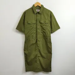 Dickies ディッキーズ バックロゴ 半袖 シャツ ワンピース マルチポケット アメカジ グリーン系 M F230のサムネイル