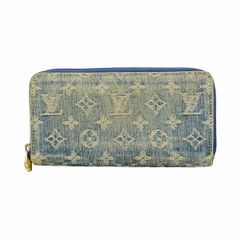 LOUIS VUITTON デニム 長財布 ラウンドファスナー モノグラム - メルカリ