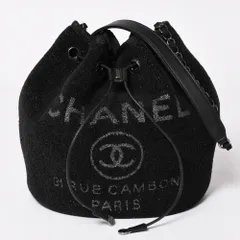 極美品 CHANEL シャネル Deauville ドーヴィル チェーンワンショルダーバッグ A57536 28番台 ココマーク ツイード 巾着型 中古 4a003491のサムネイル