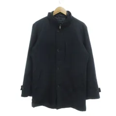 クロコダイル CROCODILE コート 中綿 M 紺 ネイビー 長袖 スタンドカラー 裏地キルティング ミドル丈 /NU ■ECF005のサムネイル