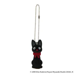 【新品】ジブリ 魔女の宅急便 フロッキングキーチェーン ジジ フィギュア