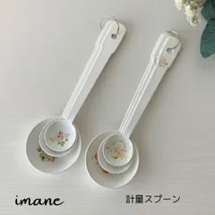 （Z-73)【計量スプーン】イマン　ダイアナローズ　ローズバスケット　ホーロー　薔薇　ローズ　花柄のサムネイル