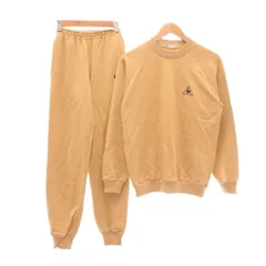 ルコックスポルティフ le coq sportif ヴィンテージ セットアップ トレーナー ジョガーパンツ スウェット M ベージュ クルーネック 長袖 /NU ■ECF005のサムネイル