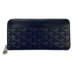 GOYARD(ゴヤール) 長財布 マティニョン ダークネイビー×白×ブラウン ラウンドファスナー レザーのサムネイル