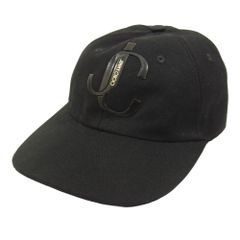 【美品】JIMMY CHOO ベースボールキャップ ベージュ×黒レザー 男女兼用 美品】JIMMY CHOO ベースボールキャップ ベージュ×黒レザー 男女兼用