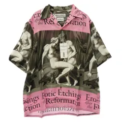 WACKO MARIA ワコマリア 26SS TPS-WM-HI04 T.P.S. S/S HAWAIIAN SHIRT TYPE-4 ハワイアン アロハ 開襟 オープンカラー 半袖 シャツ Lサイズ ピンク系 グレー系 L【新古品】【未使用】【中古】のサムネイル