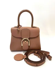 DELVAUX デルヴォー Brillant Mini ブリヨン ミニ 2WAY ハンドバッグ ショルダーバッグ ブラック ゴールド金具 レザー ミラー付 保存袋付 斜め掛け レディース 美品のサムネイル