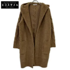 Max Mara　マックスマーラ　13460493 モヘヤカシミヤ混ニット切替フーテッドコート　Mのサムネイル