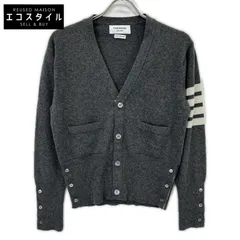 THOM BROWNE　トムブラウン　グレー MKC001A-00011-038 カシミヤ ニットカーディガン　1